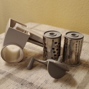 Pampered Chef Rotary Cheese Grater with Attachments